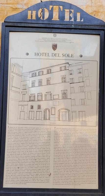 Hotel del Sole Marker image. Click for full size.