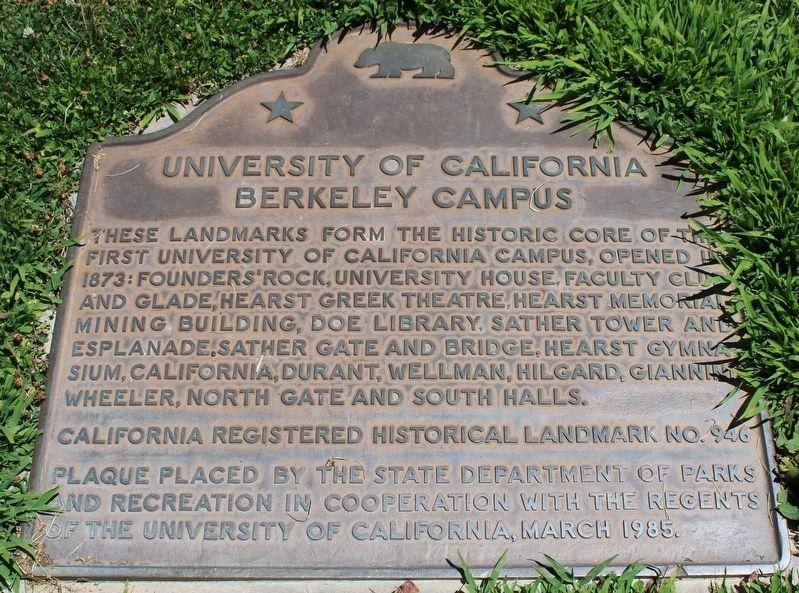 University of California Berkeley Campus Marker image. Click for full size.