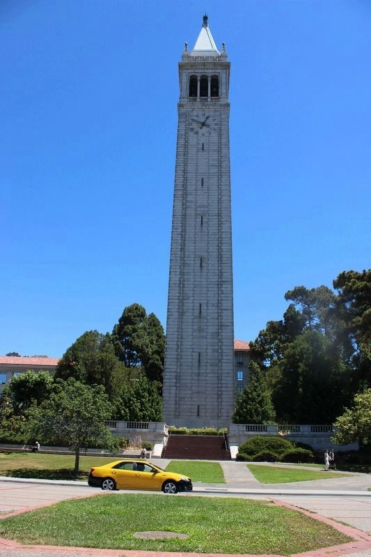 Sather Tower and Marker image. Click for full size.