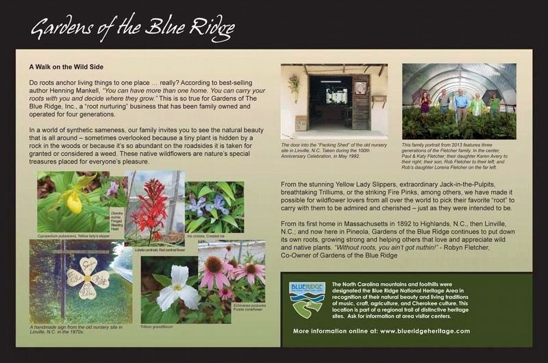 Gardens of the Blue Ridge Marker image. Click for full size.