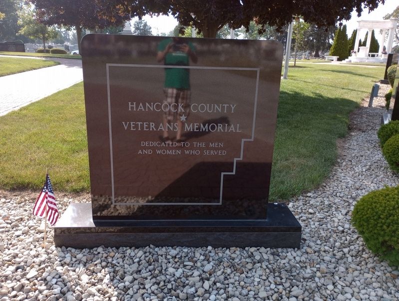 Hancock County Veterans Memorial Marker, Side One. Click for full size. Hancock County Veterans Memorial Marker, Side One image. Click for full size.