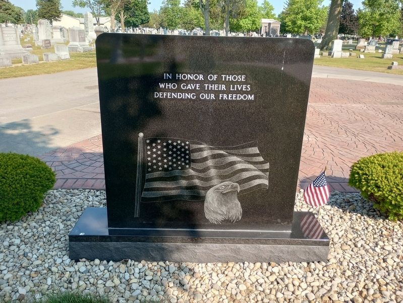 Hancock County Veterans Memorial Marker, Side Two image. Click for full size.