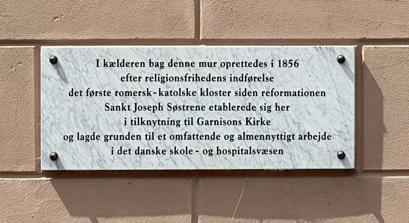Sankt Joseph Søstrene / The Sisters of Saint Joseph Marker. Click for full size. Sankt Joseph Søstrene / The Sisters of Saint Joseph Marker image. Click for full size.