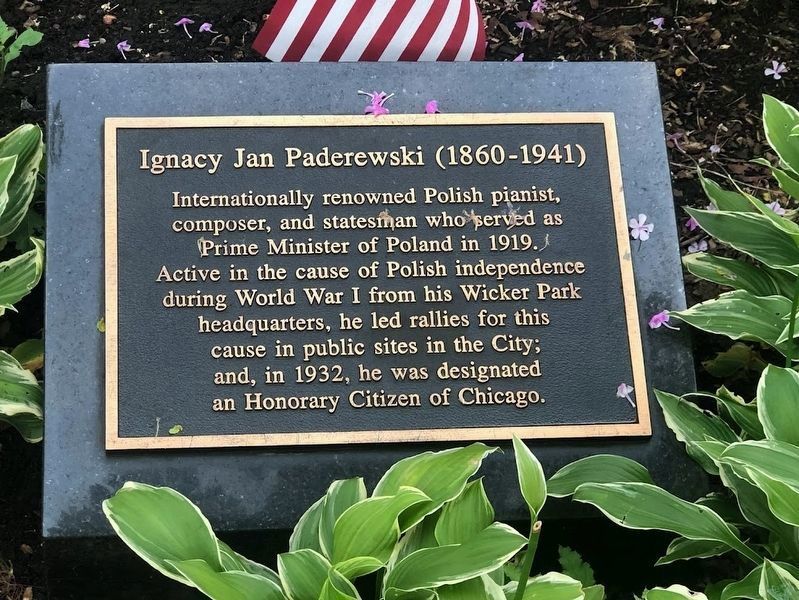 Ignacy Jan Paderewski (1860 - 1941) Marker image. Click for full size.