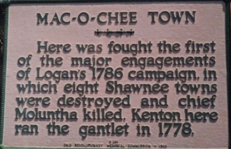 Mackachack Town Marker. Click for full size. Mackachack Town Marker image. Click for full size.