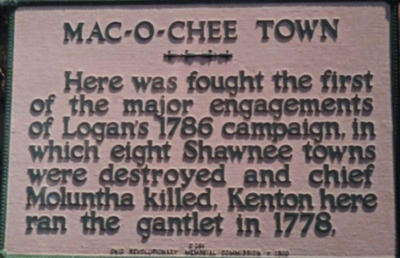 Mackachack Town Marker image. Click for full size.