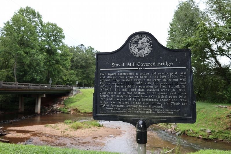 Stovall Mill Covered Bridge Marker. Click for full size. Stovall Mill Covered Bridge Marker image. Click for full size.