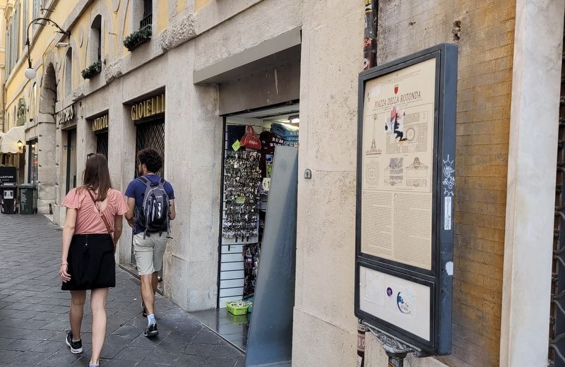 The view of the Piazza della Rotonda Marker along the street. Click for full size. The view of the Piazza della Rotonda Marker along the street image. Click for full size.