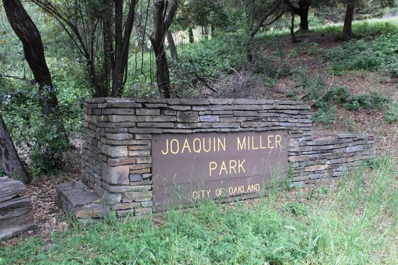 Joaquin Miller Park Sign image. Click for full size.