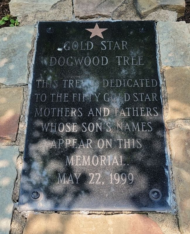 Gold Star Dogwood Tree Marker image. Click for full size.