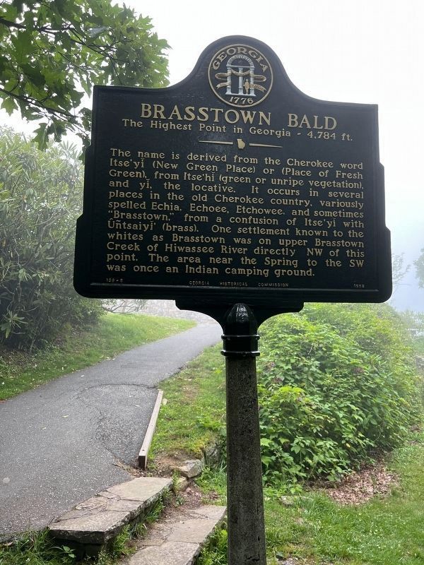 Brasstown Bald Marker. Click for full size. Brasstown Bald Marker image. Click for full size.