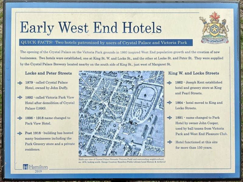 Early West End Hotels Marker image. Click for full size.