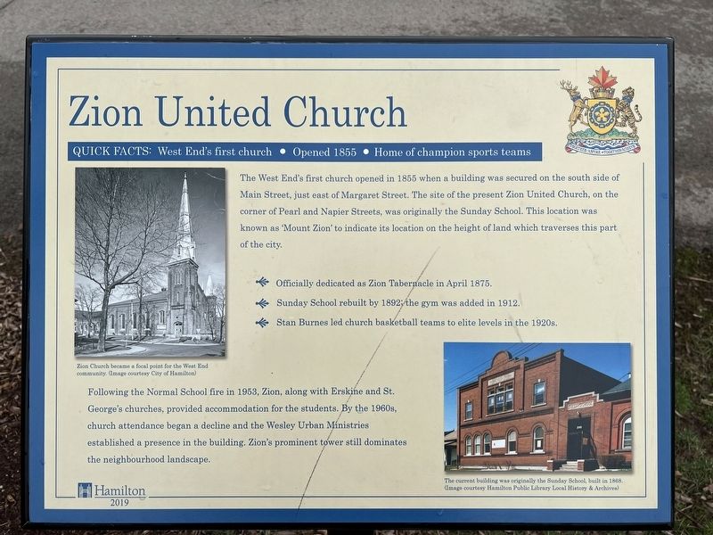 Zion United Church Marker image. Click for full size.