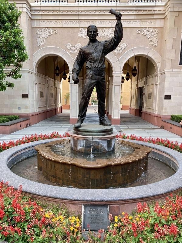 Douglas Fairbanks Statue and Marker. Click for full size. Douglas Fairbanks Statue and Marker image. Click for full size.