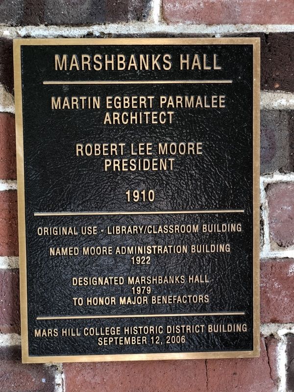Marshbanks Hall Marker image. Click for full size.