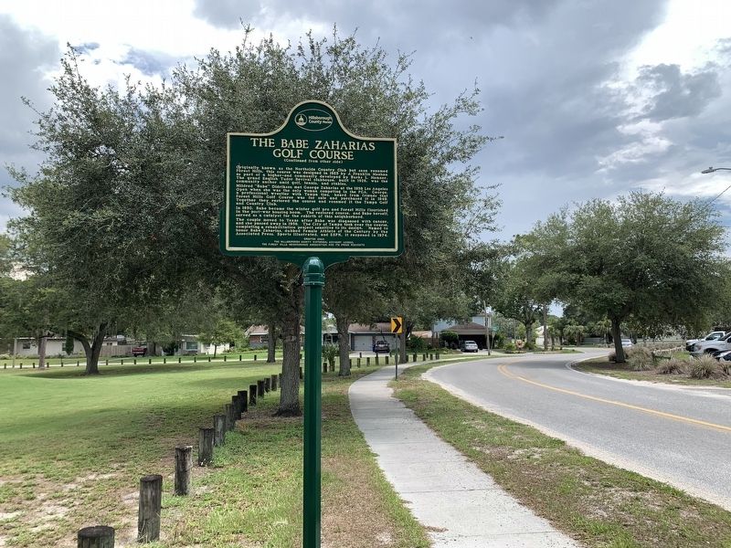 The Babe Zaharais Golf Course Marker. Click for full size. The Babe Zaharais Golf Course Marker image. Click for full size.