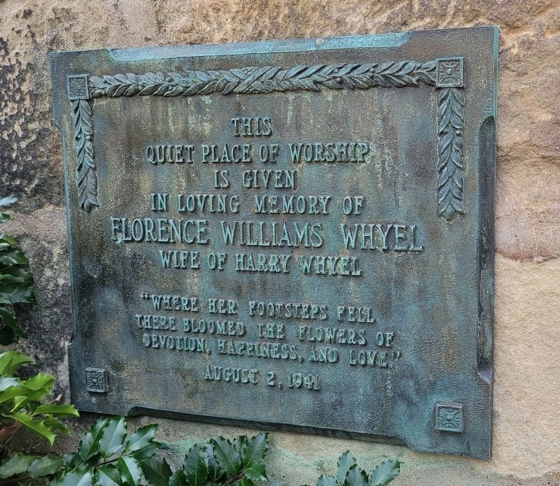 Additional Plaque to the left of the Front Entrance. Click for full size. Additional Plaque to the left of the Front Entrance image. Click for full size.