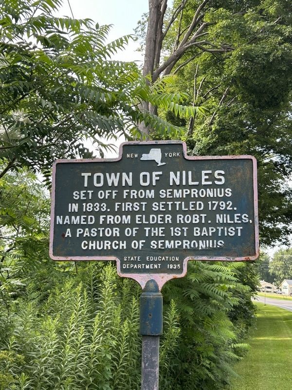 Town of Niles Marker image. Click for full size.