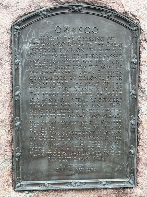 Owasco side of the marker image. Click for full size.