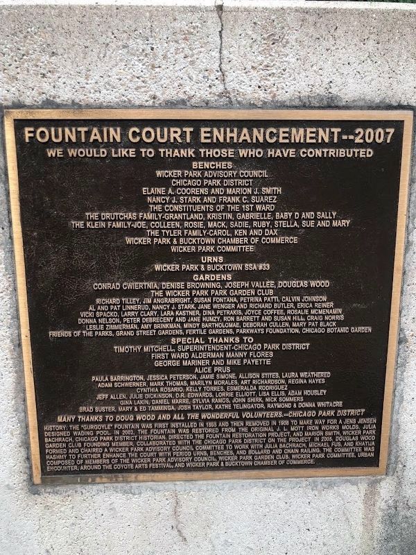 Fountain Court Enhancement Marker image. Click for full size.