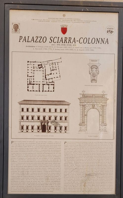 Palazzo Sciarra-Colonna / Sciarra-Colonna Palace Marker image. Click for full size.