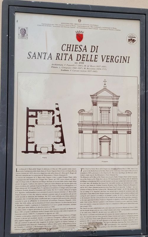 Chiesa di Santa Rita delle Vergini / Church of Santa Rita of the Virgins Marker image. Click for full size.