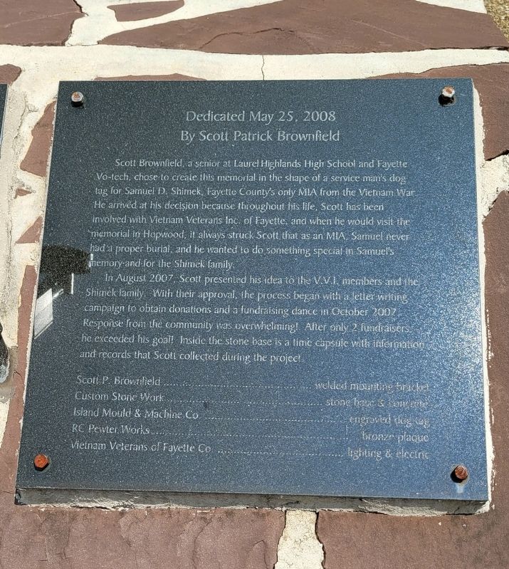Scott Patrick Brownfield Marker image. Click for full size.