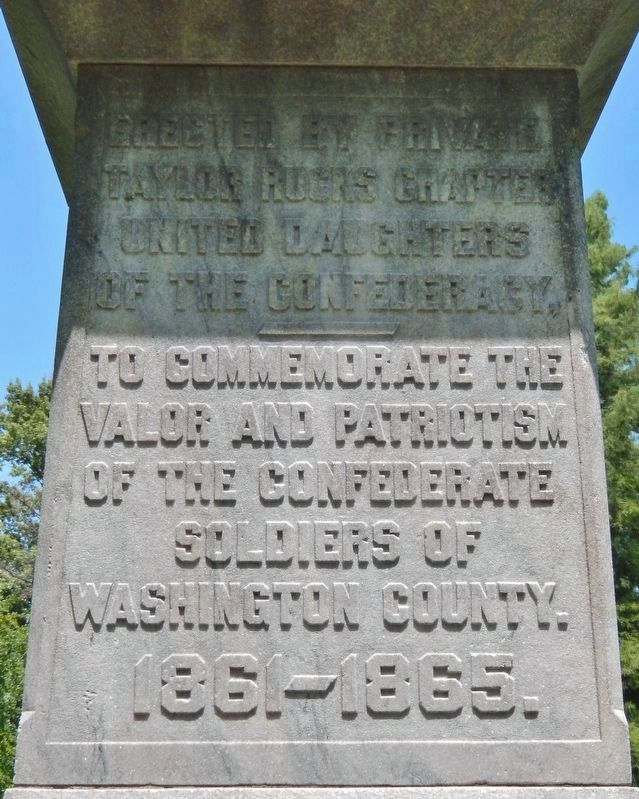 Washington County Confederate Monument<br>(<i>south side</i>) image. Click for full size.