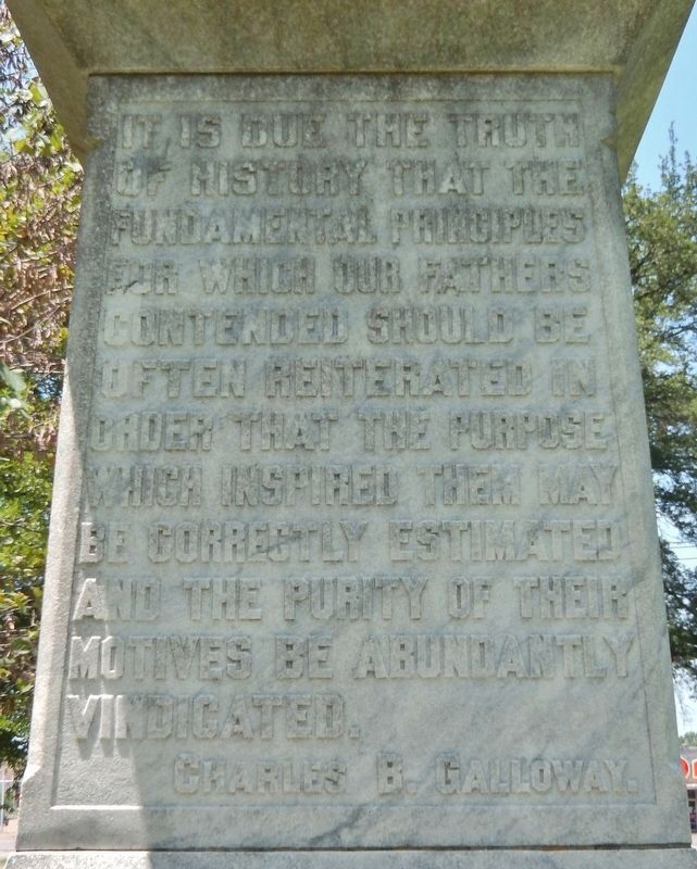 Washington County Confederate Monument<br>(<i>east side</i>) image. Click for full size.
