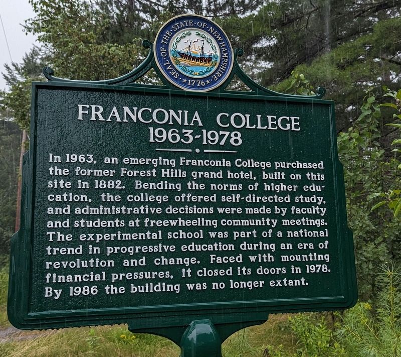Franconia College 1963 - 1978 Marker image. Click for full size.