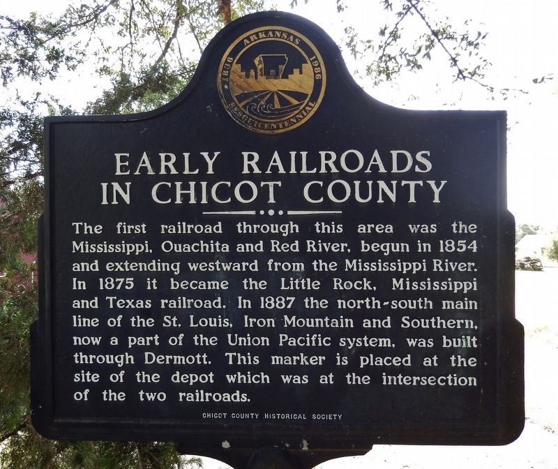 Early Railroads in Chicot County Marker image. Click for full size.
