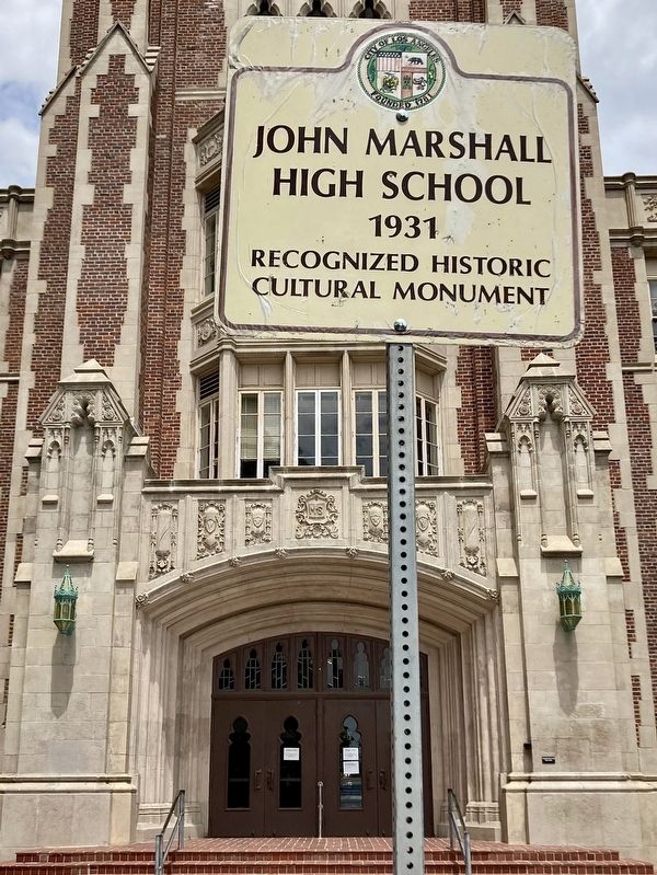John Marshall High School Marker image. Click for full size.