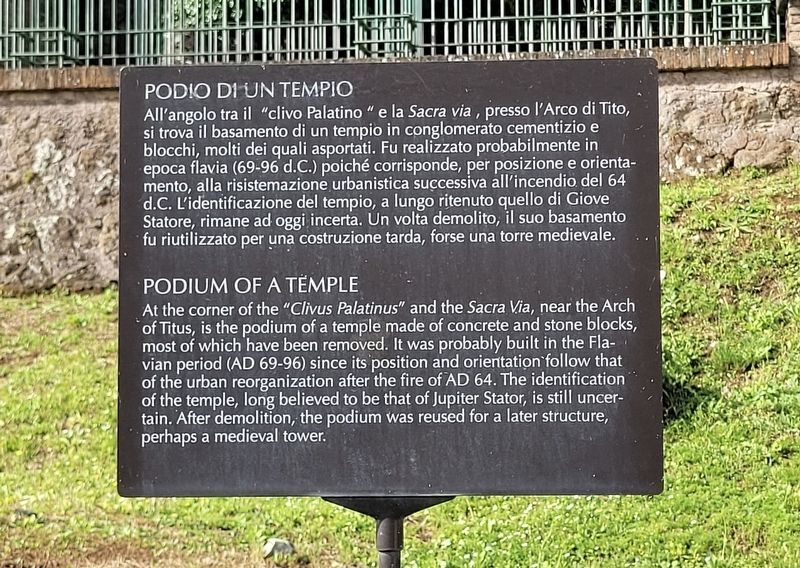 Podio di un Tempio / Podium of a Temple Marker image. Click for full size.