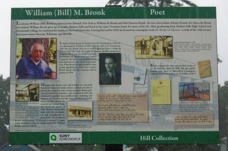 William (Bill) M. Bronk Marker image. Click for full size.
