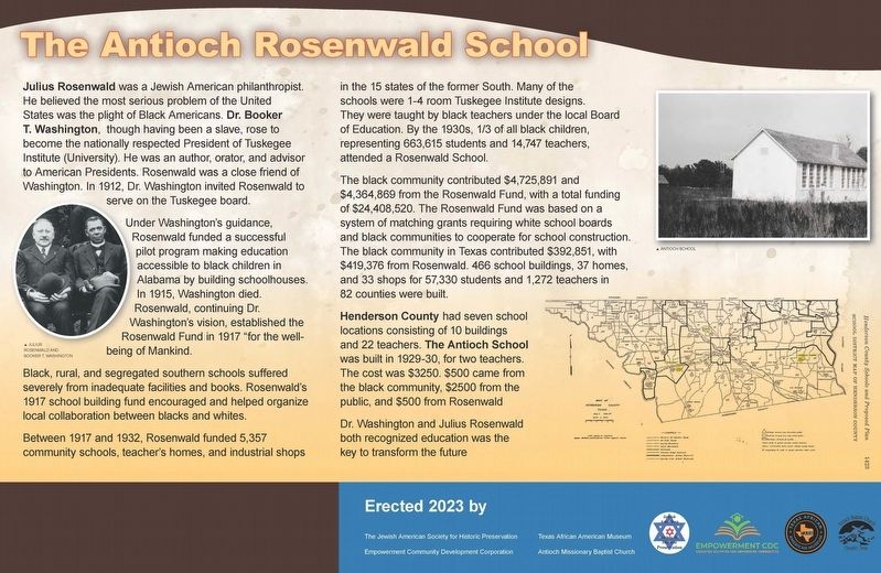 The Antioch Rosenwald School Marker image. Click for full size.