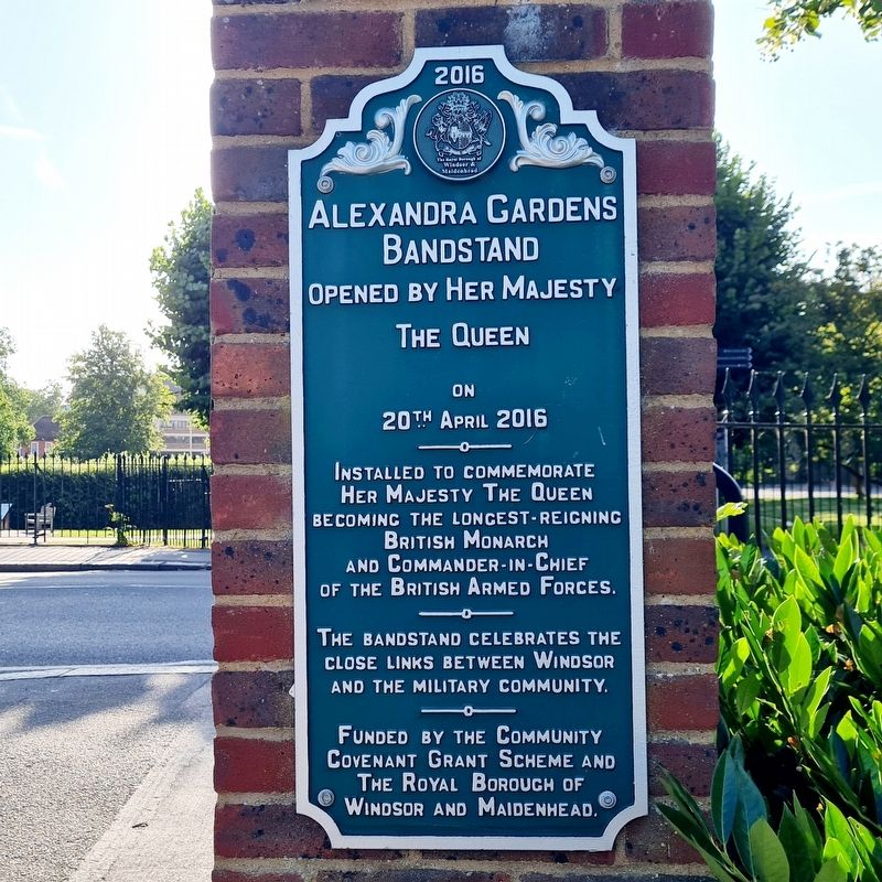 Alexandra Gardens Bandstand Marker image. Click for full size.