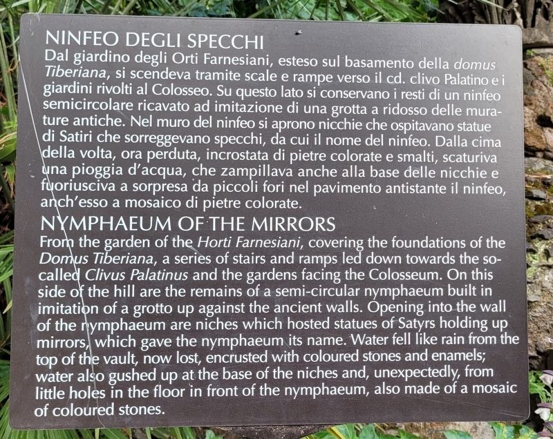 Ninfeo degli Specchi / Nymphaeum of the Mirrors Marker image. Click for full size.