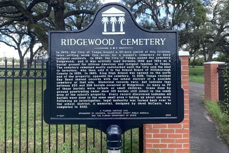 Ridgewood Cemetery Marker image. Click for full size.