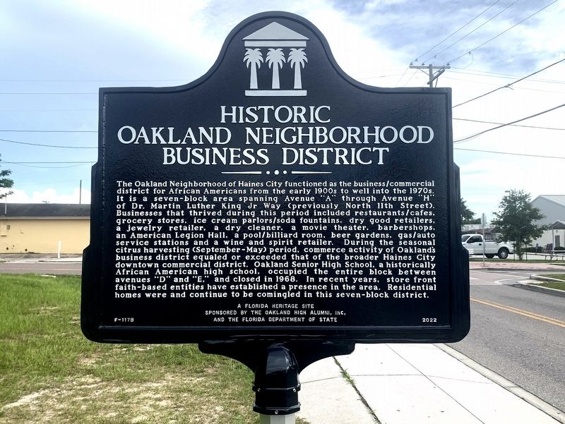 Historic Oakland Neighborhood Business District Marker image. Click for full size.