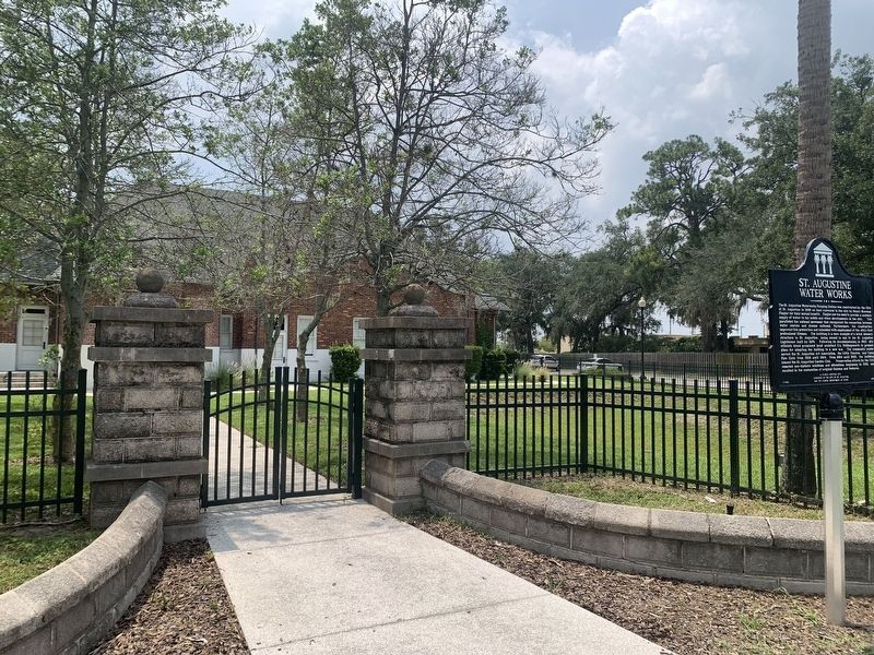 St. Augustine Water Works Marker image. Click for full size.
