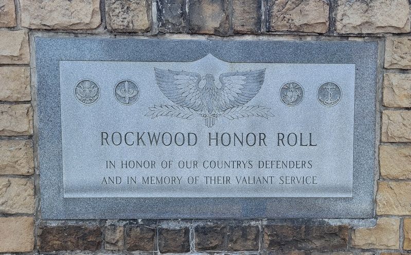 Rockwood Honor Roll Marker image. Click for full size.