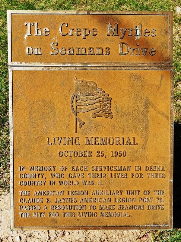 The Crepe Myrtles on Seamans Drive Marker image. Click for full size.