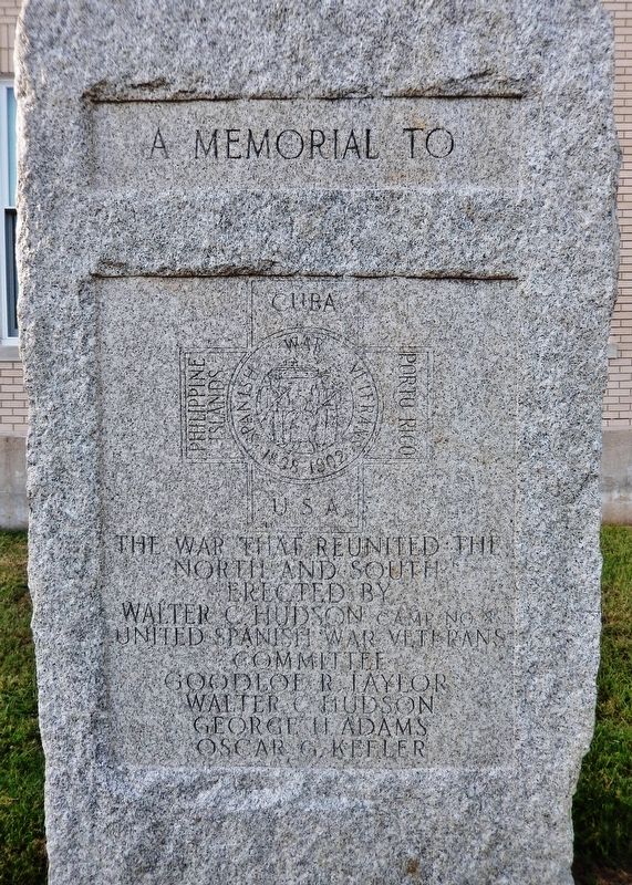 A Memorial to the War that United the North and the South Marker image. Click for full size.