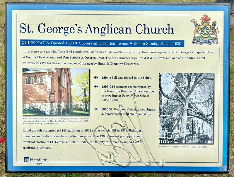 St. Georges Anglican Church Marker image. Click for full size.