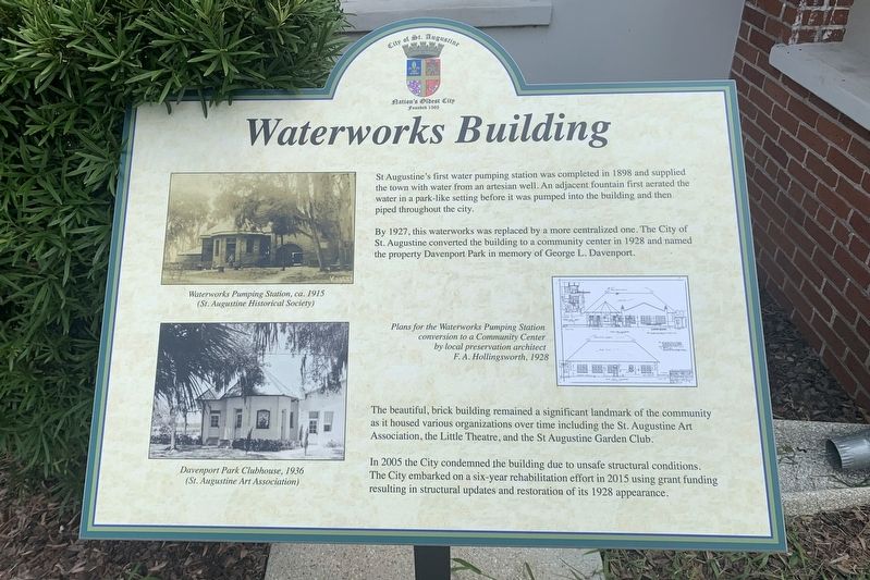 Waterworks Building Marker image. Click for full size.