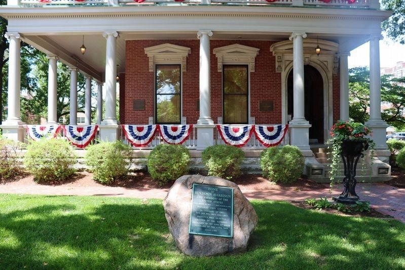 Home of Benjamin Harrison Marker image. Click for full size.