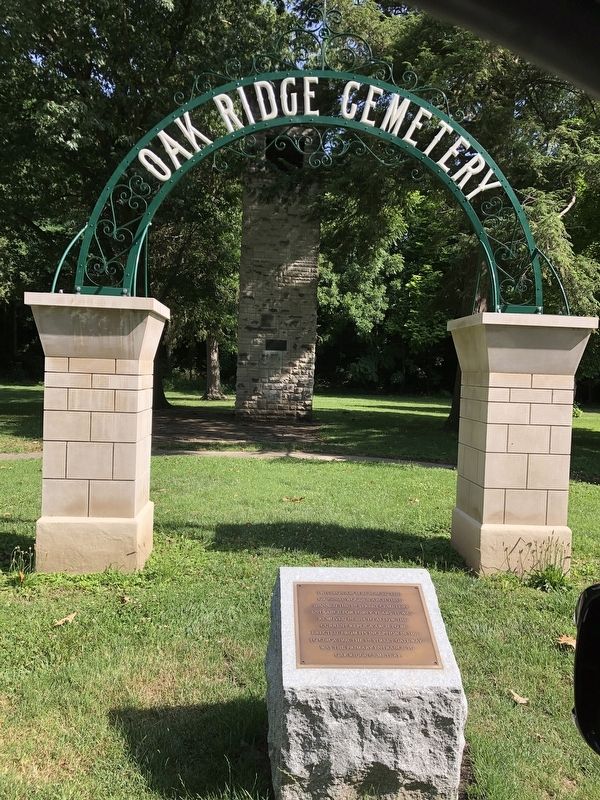 Oak Ridge Cemetery Arch Marker image. Click for full size.