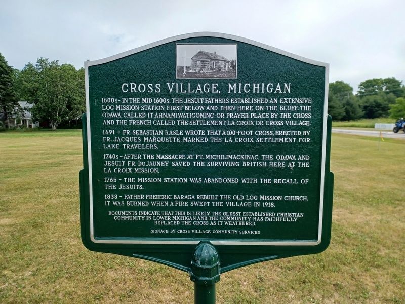 Cross Village, Michigan Marker image. Click for full size.