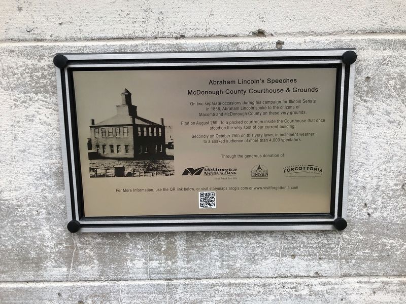 Abraham Lincoln's Speeches Marker image. Click for full size.