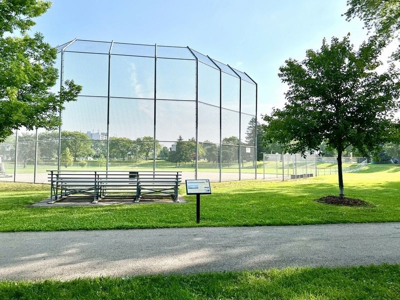 Baseball at Victoria Park Marker image. Click for full size.